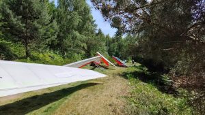 Flugdrachen startklar aufgebaut